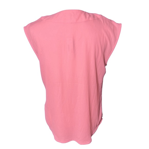 J Crew Sleeveless V Neck Crepe Blouse Pink Sz Small Office Career *Has Flaw* NWT - Picture 11 of 12